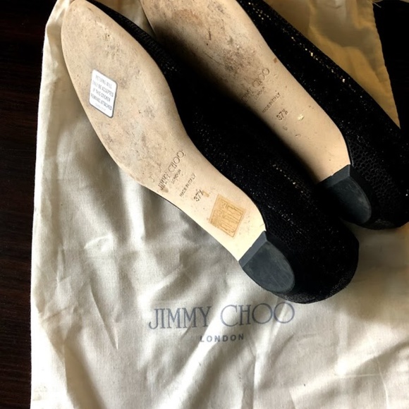 Jimmy Choo black flats with squins - Picture 2 of 2